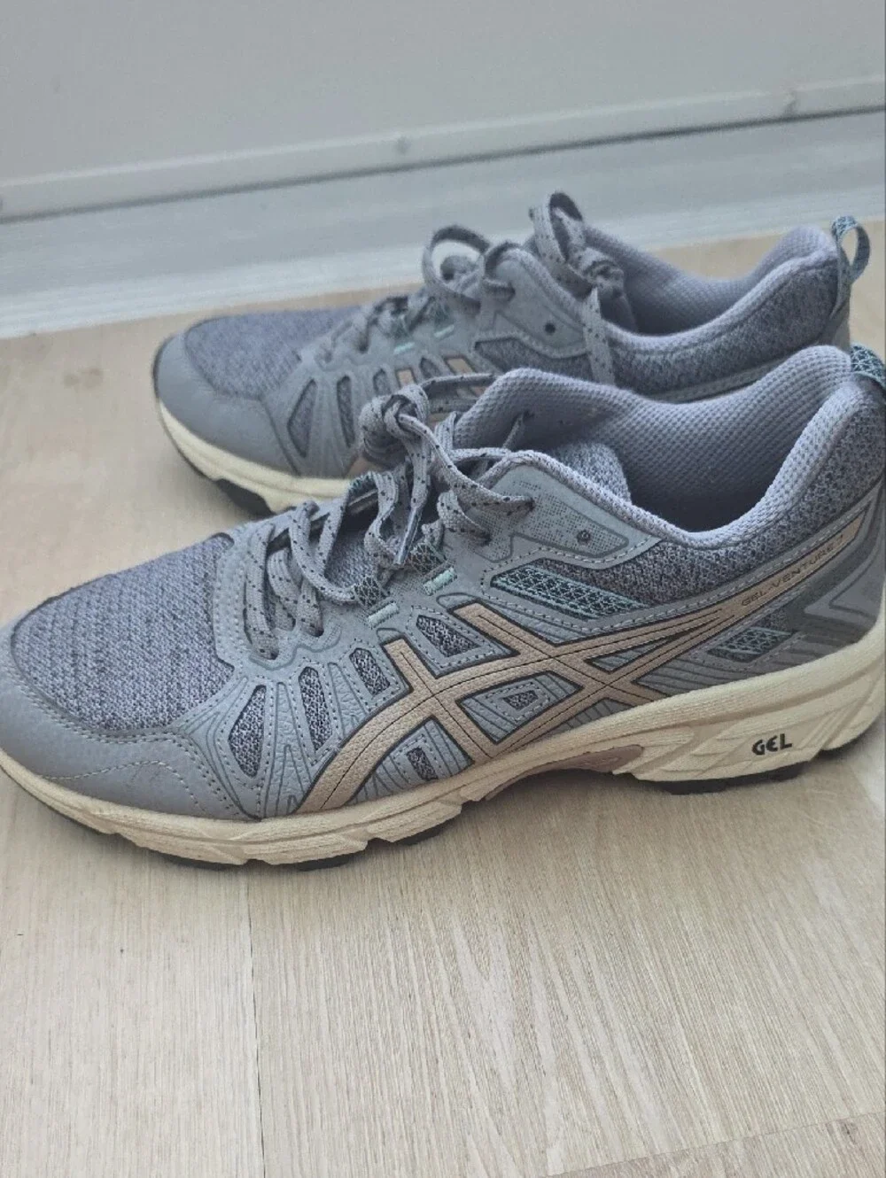 ASICS Gel-Venture 7 MX Trail Running Shoes Women's Size 8 Gray Sheet Rock